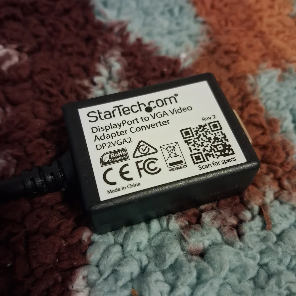 StarTech DP2VGA2 DisplayPort to VGA Adapter